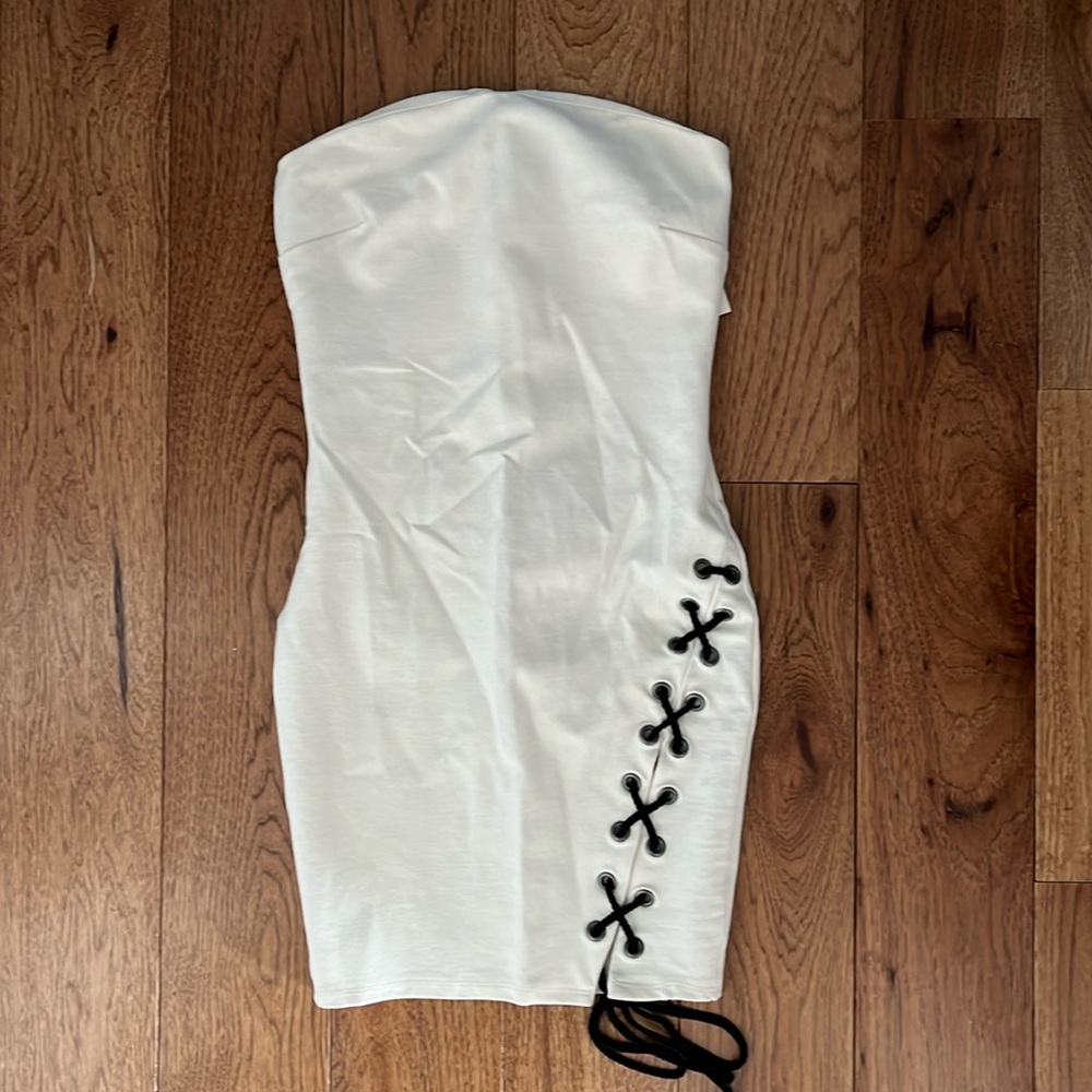 Size small strapless tight mini dress white/ivory